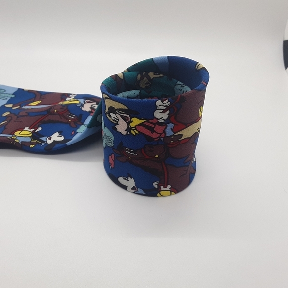 Balancine Vintage disney Mickey Mouse & Goofy Men's Tie Pure Silk - Picture 4 of 8